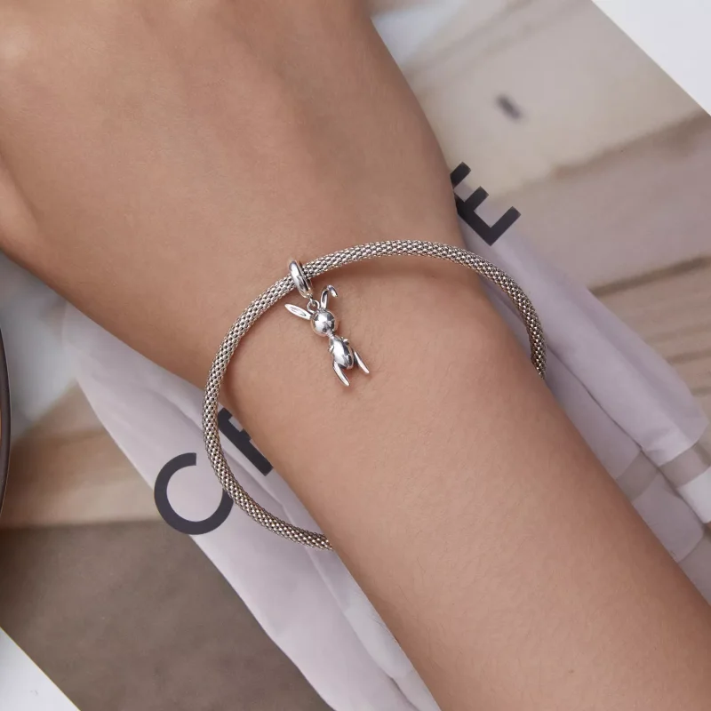 (immagine per) Charm Pendente tipo Pandora Coniglietto a palloncino - BSC692 - Visualizza 5