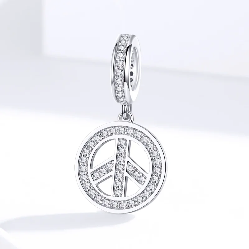 (immagine per) Charm Pendente tipo Pandora Contro la guerra - SCC1367 - Visualizza 3