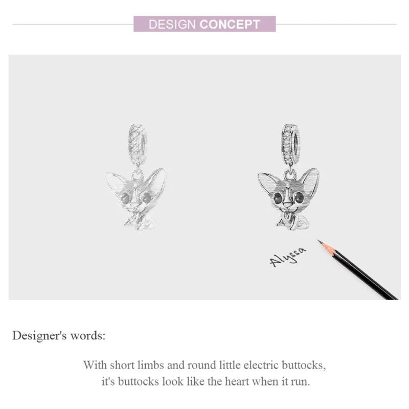 (immagine per) Charm Pendente tipo Pandora Corgi - BSC078 - Visualizza 6