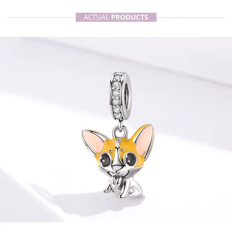 (immagine per) Charm Pendente tipo Pandora Corgi - BSC078 - Visualizza 7
