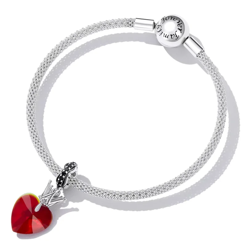 (immagine per) Charm Pendente tipo Pandora Corona Cuore - SCC2247 - Visualizza 5