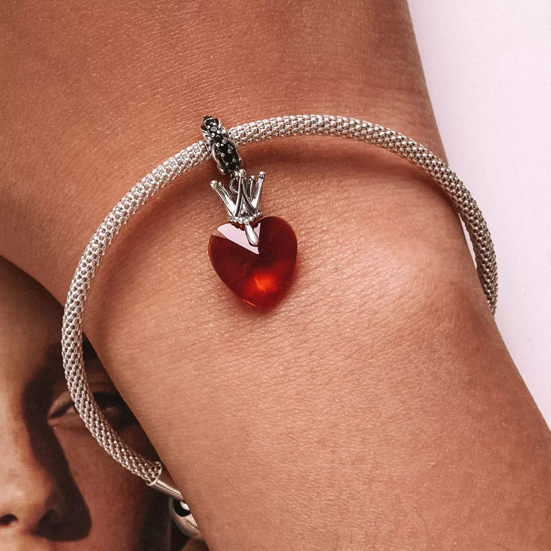 (immagine per) Charm Pendente tipo Pandora Corona Cuore - SCC2247 - Visualizza 6