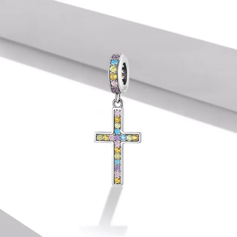 (immagine per) Charm Pendente tipo Pandora Croce colorata - SCC2156 - Visualizza 2