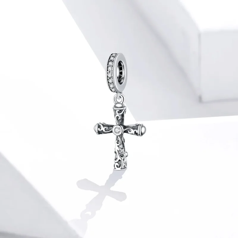 (immagine per) Charm Pendente tipo Pandora Croce d'epoca - BSC313 - Visualizza 2
