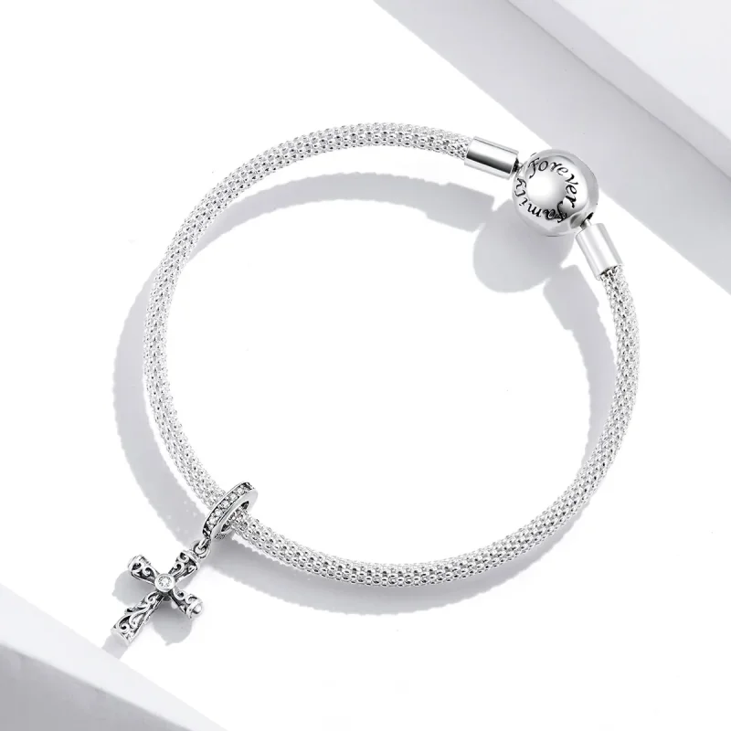 (immagine per) Charm Pendente tipo Pandora Croce d'epoca - BSC313 - Visualizza 3