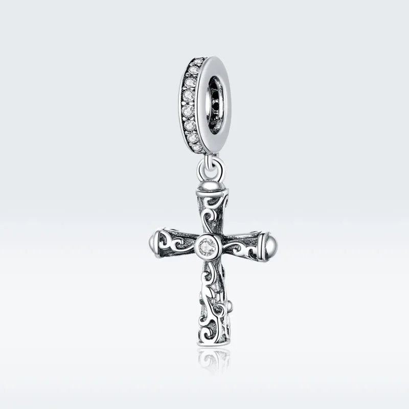(immagine per) Charm Pendente tipo Pandora Croce d'epoca - BSC313 - Visualizza 5
