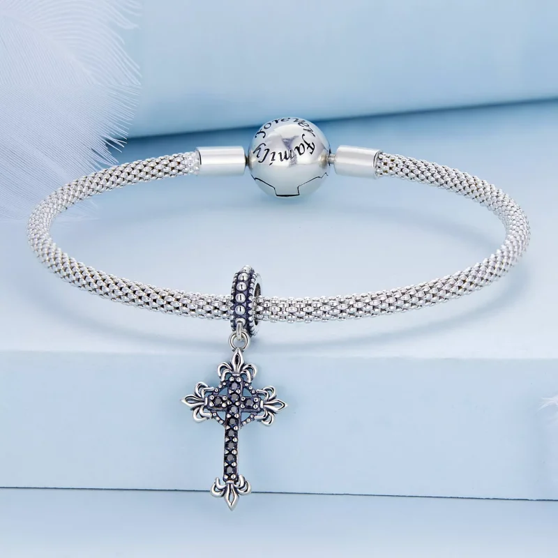 (immagine per) Charm Pendente tipo Pandora Croce d'epoca - BSC669 - Visualizza 3