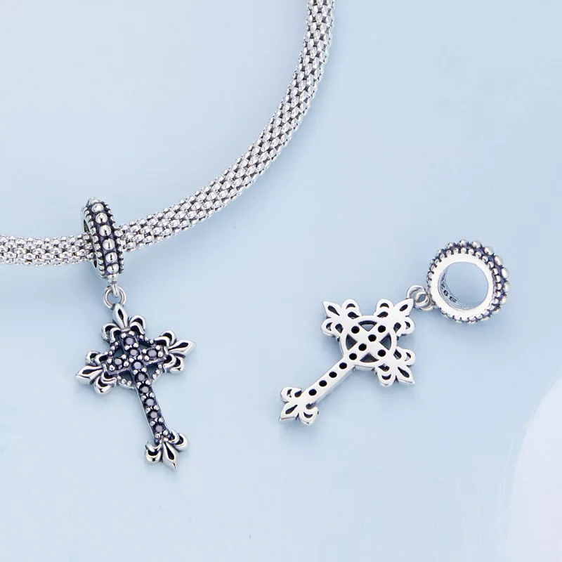(immagine per) Charm Pendente tipo Pandora Croce d'epoca - BSC669 - Visualizza 4