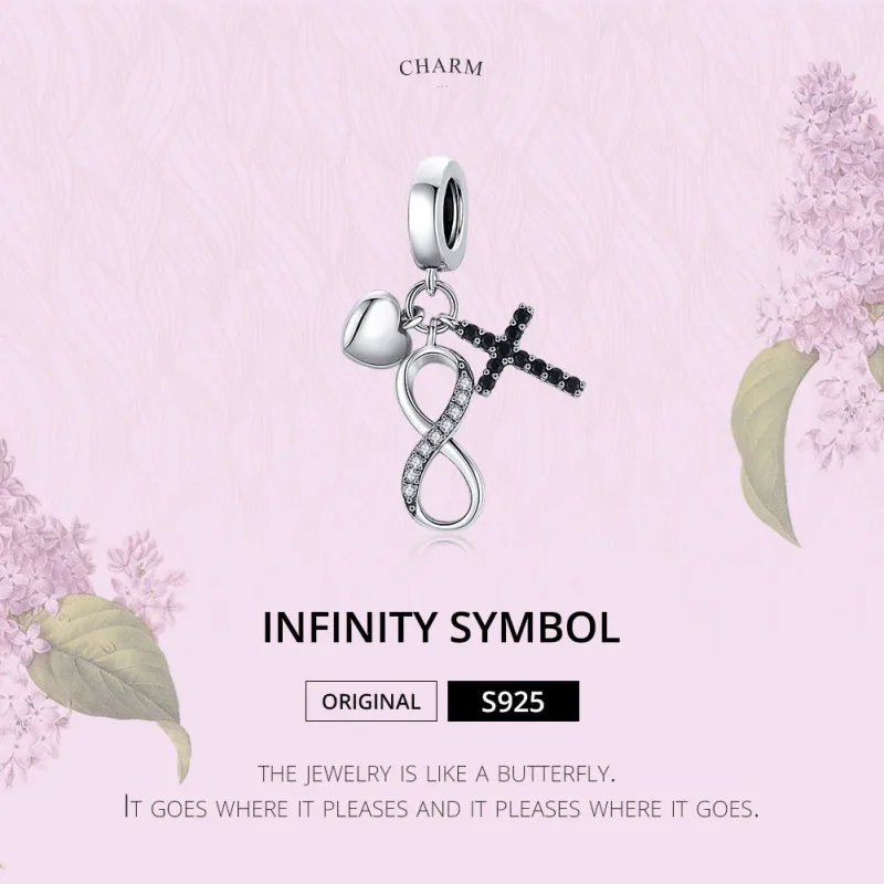 (immagine per) Charm Pendente tipo Pandora Croce E Cuore Infinito - SCC1713 - Visualizza 6