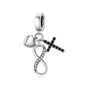 (immagine per) Charm Pendente tipo Pandora Croce E Cuore Infinito - SCC1713