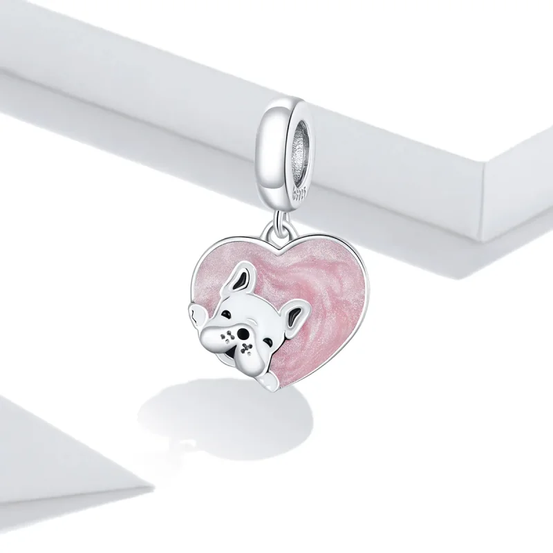 (immagine per) Charm Pendente tipo Pandora Cucciolo con amore - BSC360 - Visualizza 2