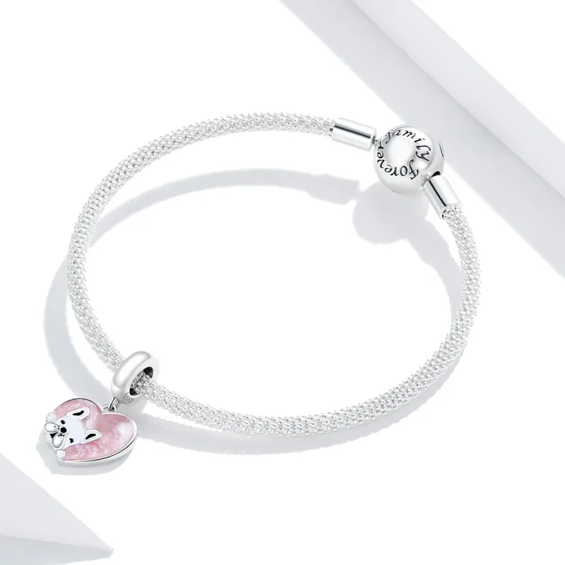 (immagine per) Charm Pendente tipo Pandora Cucciolo con amore - BSC360 - Visualizza 3