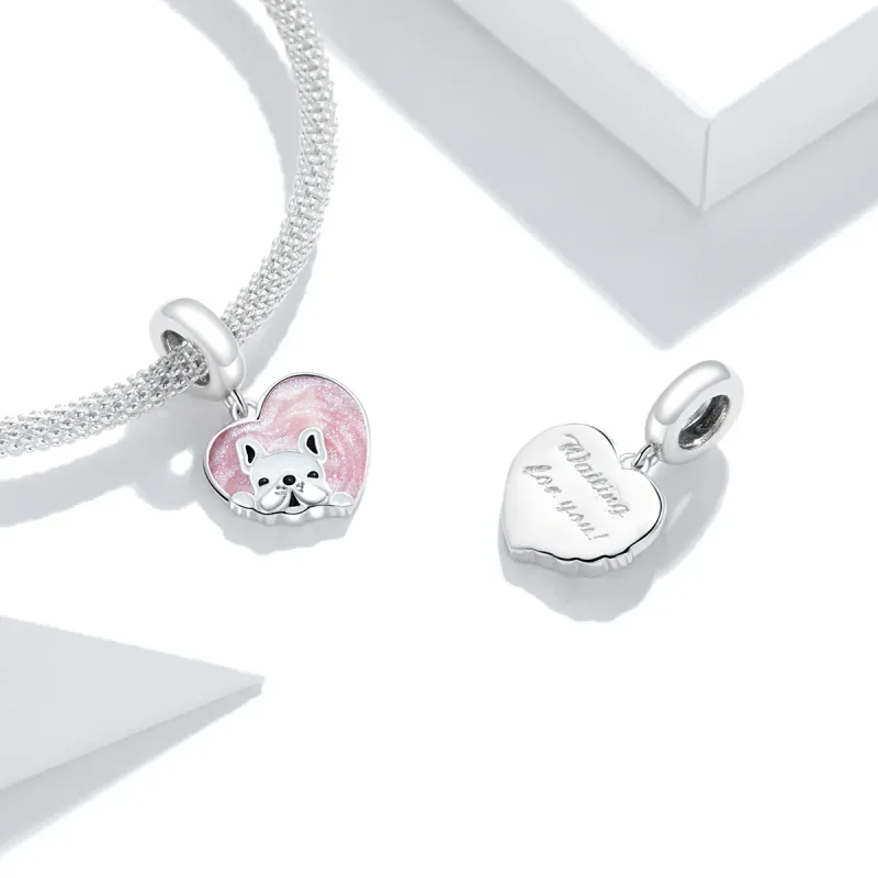 (immagine per) Charm Pendente tipo Pandora Cucciolo con amore - BSC360 - Visualizza 4
