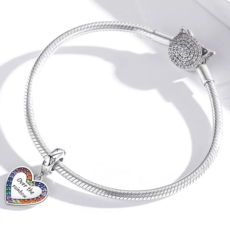 (immagine per) Charm Pendente tipo Pandora Cuore arcobaleno - SCC2146 - Visualizza 3