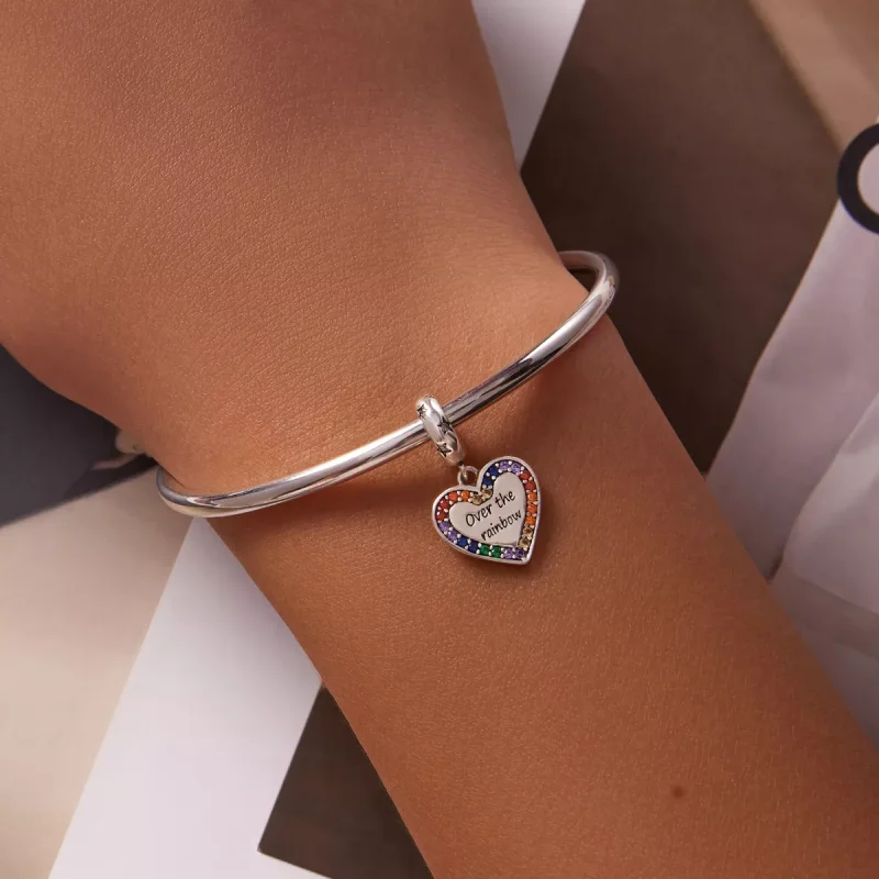 (immagine per) Charm Pendente tipo Pandora Cuore arcobaleno - SCC2146 - Visualizza 5