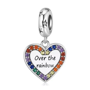 (immagine per) Charm Pendente tipo Pandora Cuore arcobaleno - SCC2146