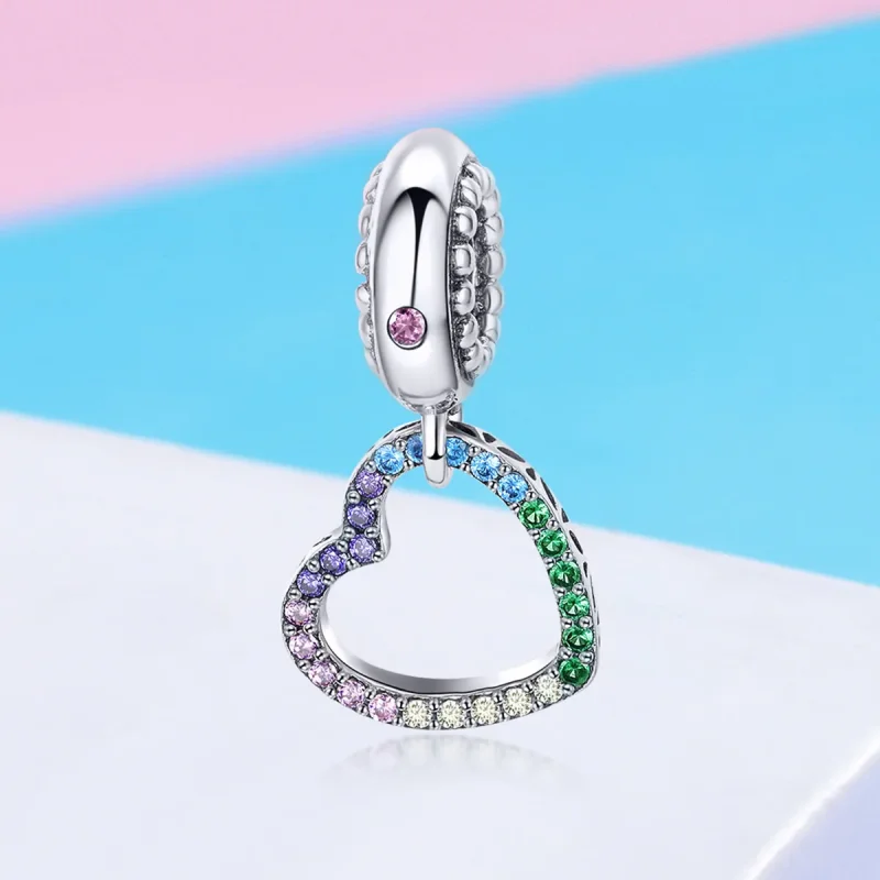 (immagine per) Charm Pendente tipo Pandora Cuore colorato - SCC896 - Visualizza 2