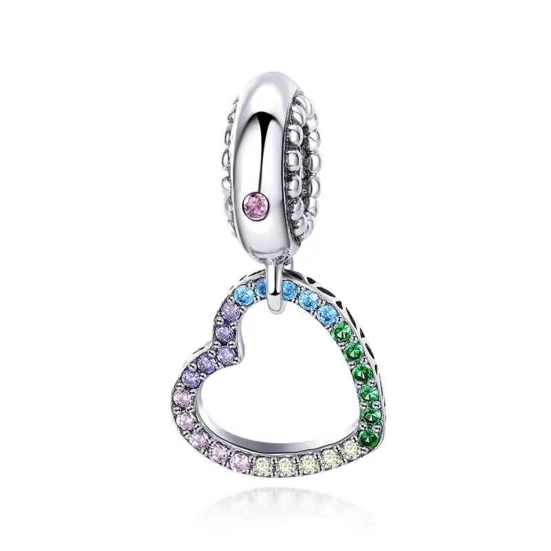 (immagine per) Charm Pendente tipo Pandora Cuore colorato - SCC896