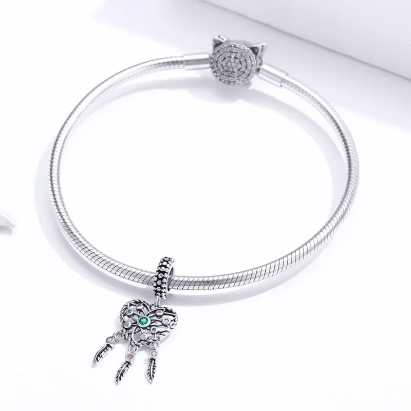 (immagine per) Charm Pendente tipo Pandora Cuore dell'albero genealogico traforato - SCC1445 - Visualizza 3