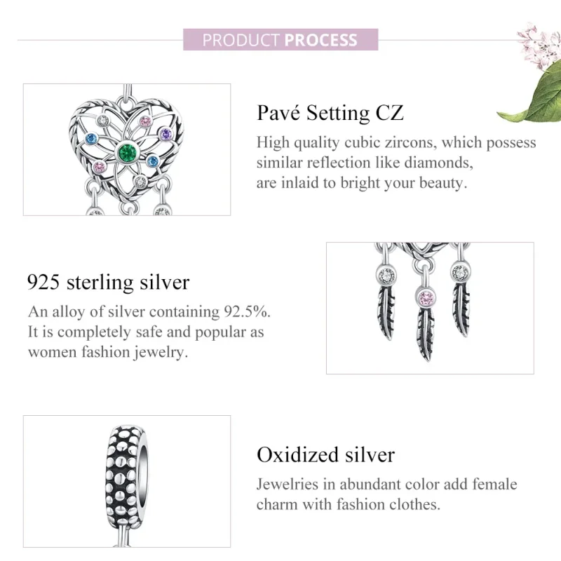 (immagine per) Charm Pendente tipo Pandora Cuore dell'albero genealogico traforato - SCC1445 - Visualizza 8