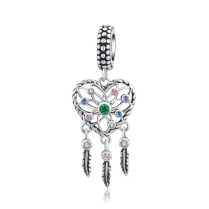 (immagine per) Charm Pendente tipo Pandora Cuore dell'albero genealogico traforato - SCC1445