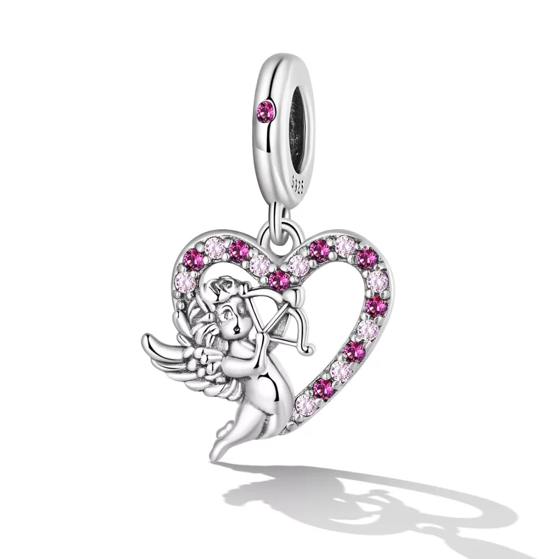 (immagine per) Charm Pendente tipo Pandora Cuore di Cupido - SCC2324 - Visualizza 2