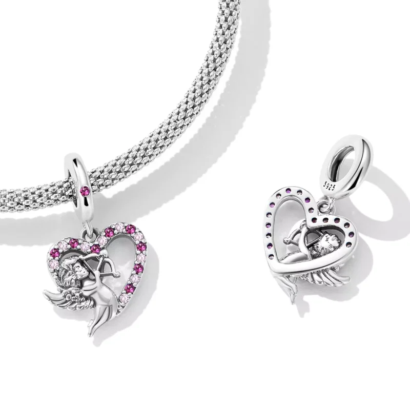 (immagine per) Charm Pendente tipo Pandora Cuore di Cupido - SCC2324 - Visualizza 4