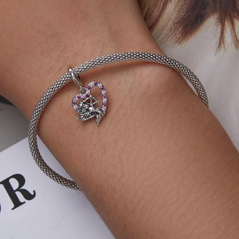 (immagine per) Charm Pendente tipo Pandora Cuore di Cupido - SCC2324 - Visualizza 6