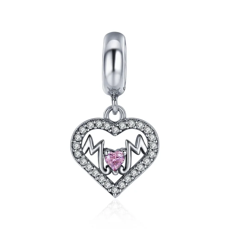(immagine per) Charm Pendente tipo Pandora Cuore di mamma - SCC392