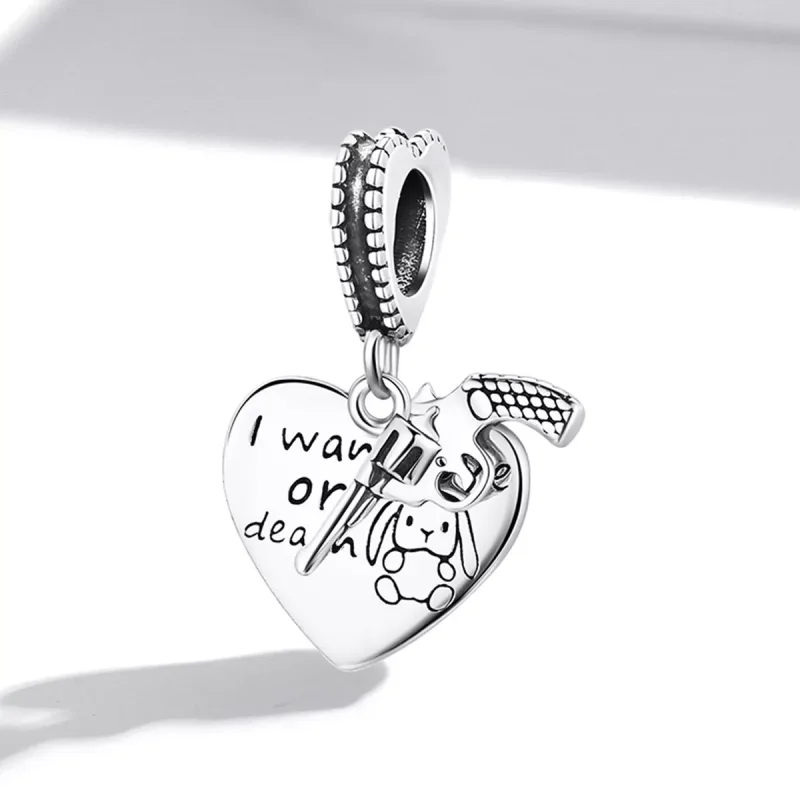 (immagine per) Charm Pendente tipo Pandora Cuore di pistola - SCC1993 - Visualizza 2