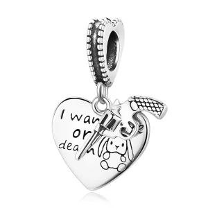 (immagine per) Charm Pendente tipo Pandora Cuore di pistola - SCC1993