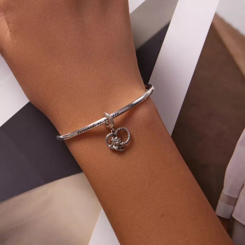 (immagine per) Charm Pendente tipo Pandora Cuore di serpente e rosa - SCC2134 - Visualizza 5