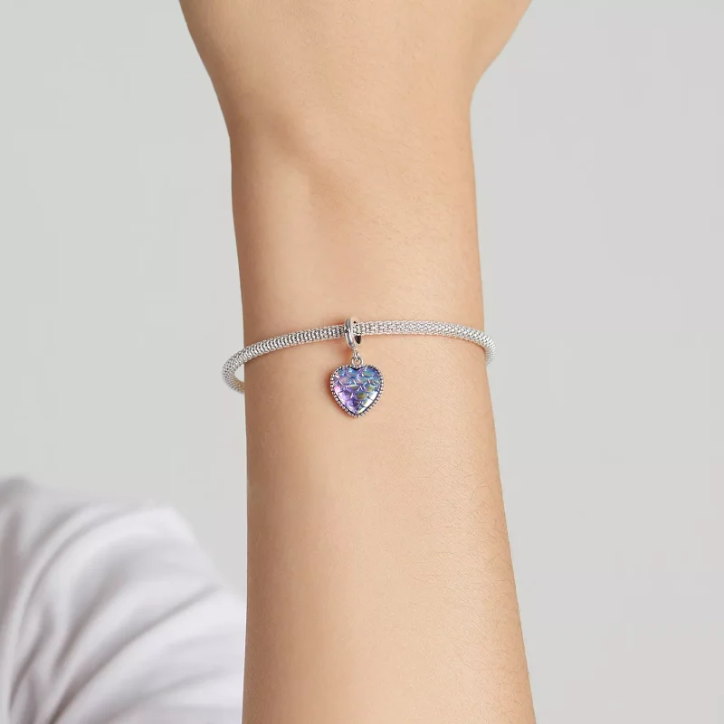 (immagine per) Charm Pendente tipo Pandora Cuore di squame di pesce - SCC2007 - Visualizza 5