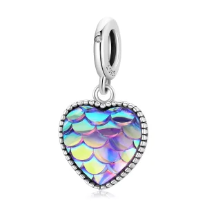 (immagine per) Charm Pendente tipo Pandora Cuore di squame di pesce - SCC2007