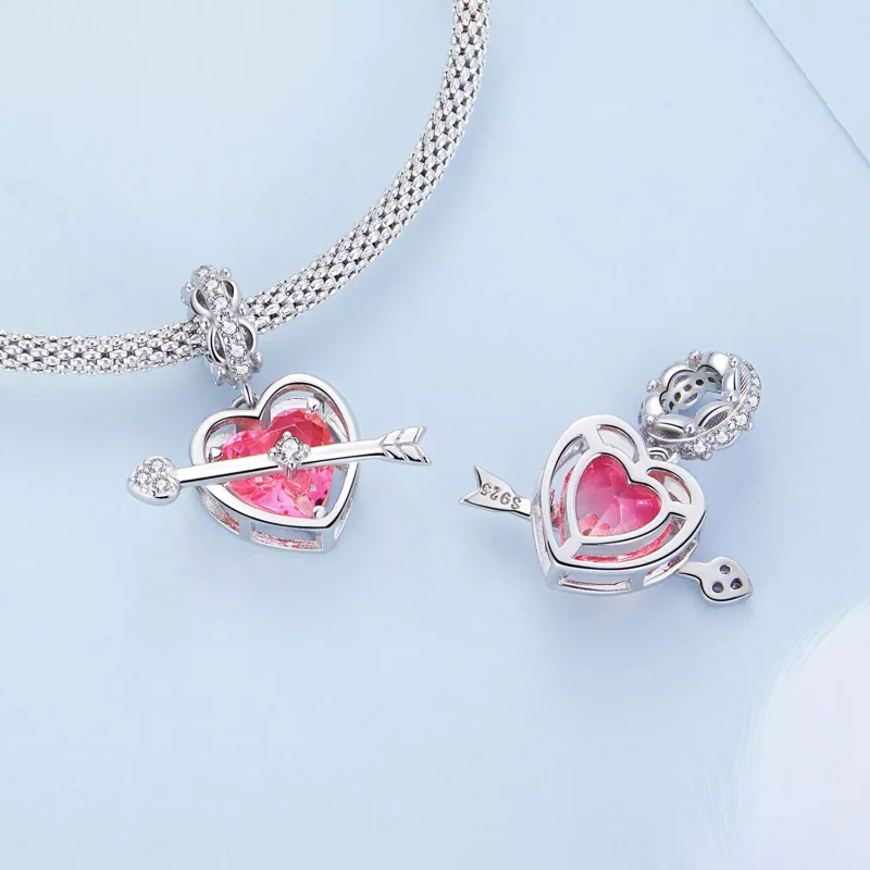(immagine per) Charm Pendente tipo Pandora Cuore penetrante - BSC680 - Visualizza 4