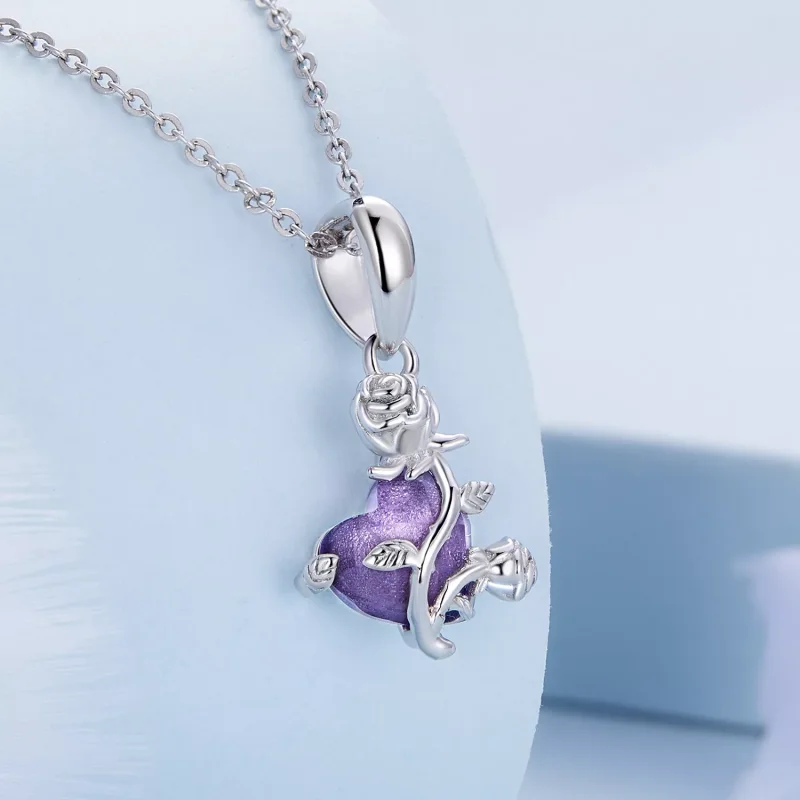 (immagine per) Charm Pendente tipo Pandora Cuore Rosa - BSC661 - Visualizza 2