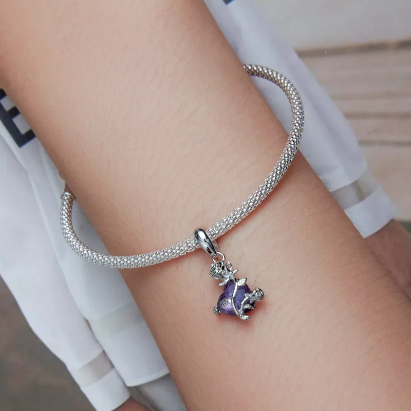 (immagine per) Charm Pendente tipo Pandora Cuore Rosa - BSC661 - Visualizza 5