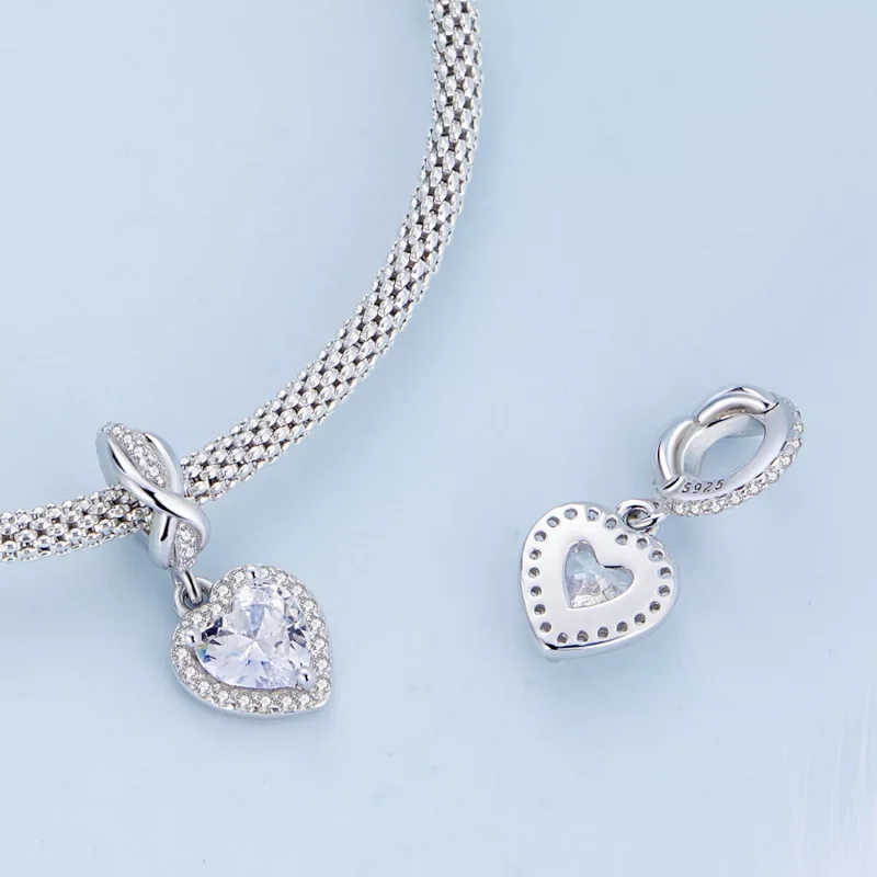 (immagine per) Charm Pendente tipo Pandora Cuore splendente - BSC663 - Visualizza 4