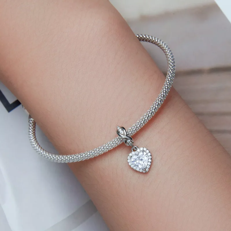(immagine per) Charm Pendente tipo Pandora Cuore splendente - BSC663 - Visualizza 5