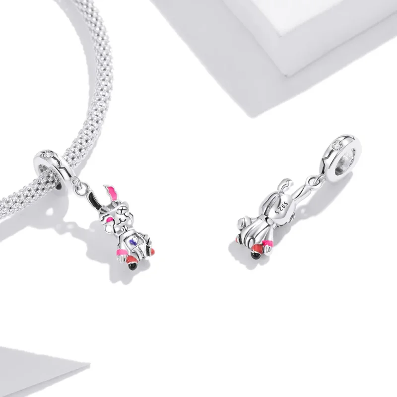 (immagine per) Charm Pendente tipo Pandora Cyberpunk - Coniglio meccanico - SCC1841 - Visualizza 4