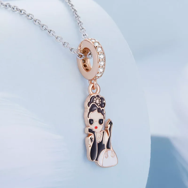 (immagine per) Charm Pendente tipo Pandora Dea Hepburn - BSC641 - Visualizza 2