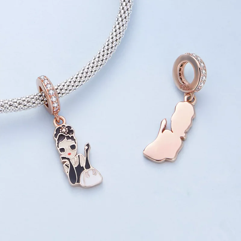 (immagine per) Charm Pendente tipo Pandora Dea Hepburn - BSC641 - Visualizza 4