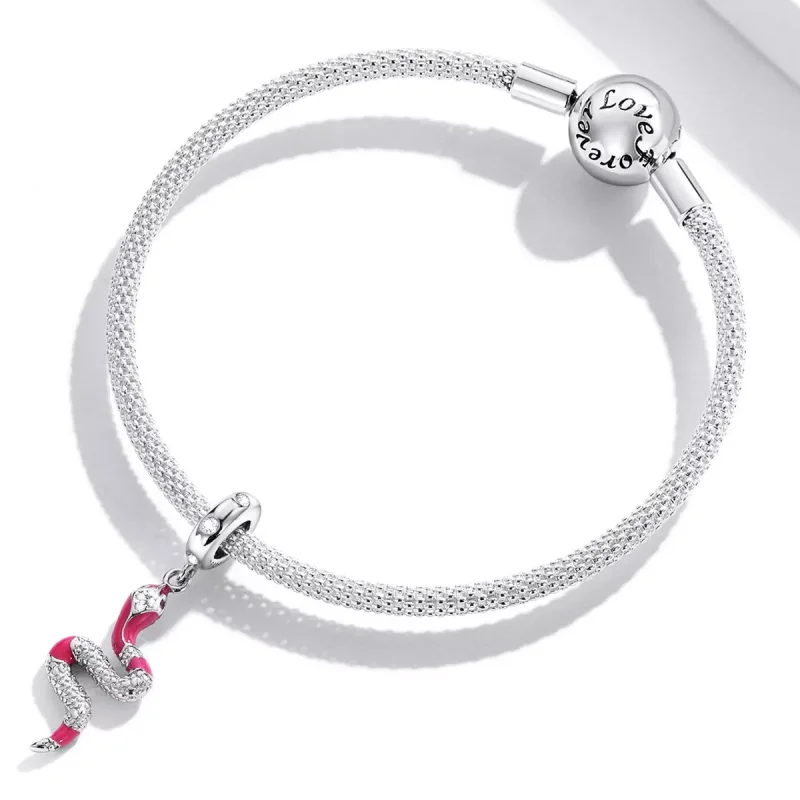 (immagine per) Charm Pendente tipo Pandora Delicato Spirito Serpente - BSC577 - Visualizza 3