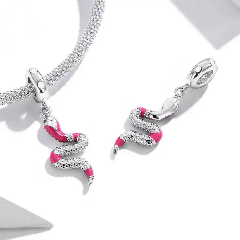 (immagine per) Charm Pendente tipo Pandora Delicato Spirito Serpente - BSC577 - Visualizza 4