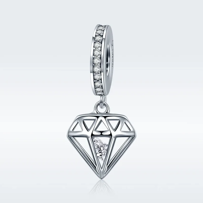 (immagine per) Charm Pendente tipo Pandora Diamante - SCC186 - Visualizza 2