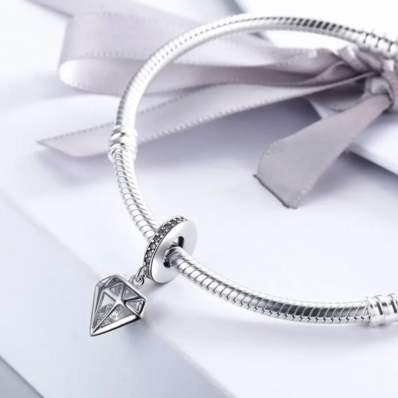 (immagine per) Charm Pendente tipo Pandora Diamante - SCC186 - Visualizza 5