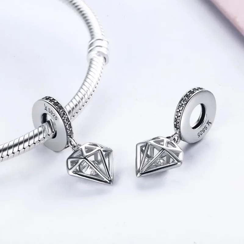 (immagine per) Charm Pendente tipo Pandora Diamante - SCC186 - Visualizza 6