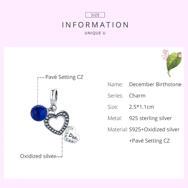 (immagine per) Charm Pendente tipo Pandora Dicembre fortunato - SCC1721 - Visualizza 6