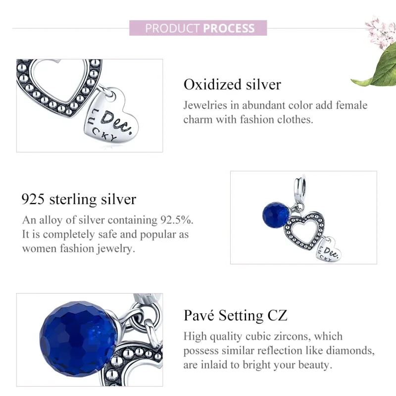 (immagine per) Charm Pendente tipo Pandora Dicembre fortunato - SCC1721 - Visualizza 7