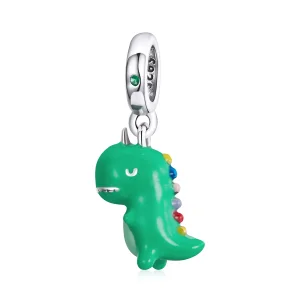 Charm Pendente tipo Pandora Divertente piccolo dinosauro - BSC460 (immagine per) Charm Pendente tipo Pandora Divertente piccolo dinosauro - BSC460